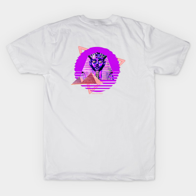 Synthwave Pharaoh Tutankhamun Vaporwave 80s by Shirt Vibin